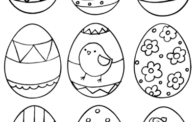 Coloring Page Easter Eggs