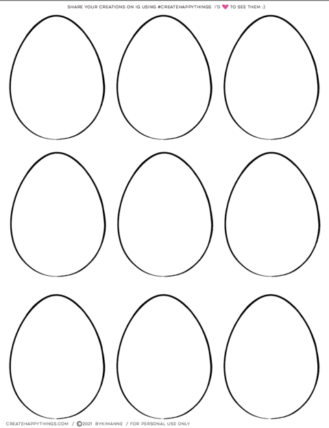 Blank Easter Eggs